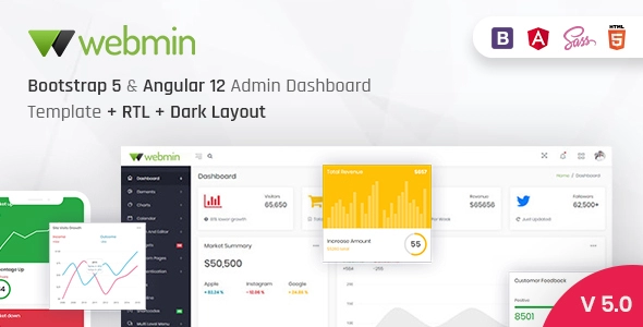 Webmin - Bootstrap 5 & Angular 12 Admin Dashboard Template | Admin ...
