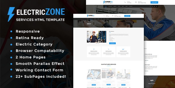Electric Zone - Electricity Services HTML5 Template