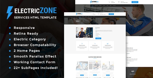Electric Zone - 电力服务 HTML5 模板