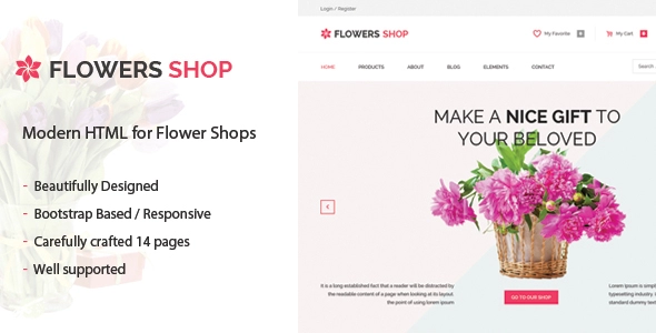 Flowershop - Flower - Boutique Shop HTML Template