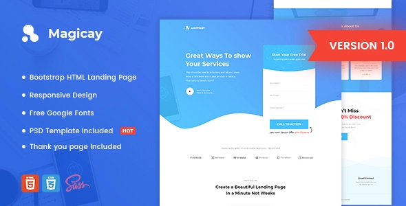 Magicay - Business HTML Landing Page Template