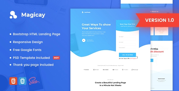Magicay - 商业 HTML 着陆页模板