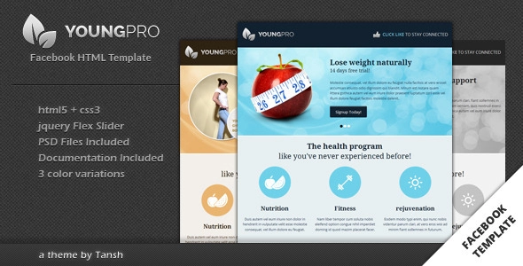 Youngpro HTML Facebook Template