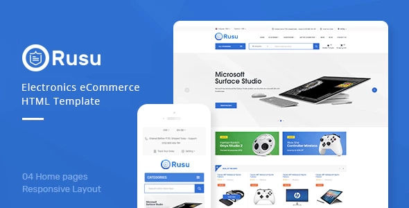 Rusu - قالب HTML للتجارة الإلكترونية للإلكترونيات