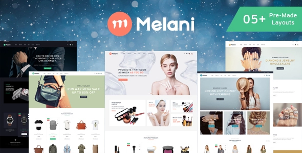 Melani - HTML-Vorlage für Mode, Kosmetik, Schmuck, Uhrengeschäft