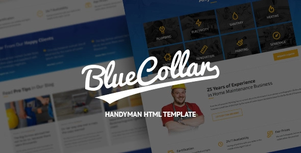 蓝领 - 杂工 HTML 模板