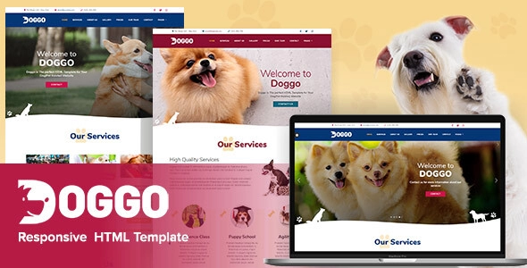 Doggo - قالب HTML5 سريع الاستجابة