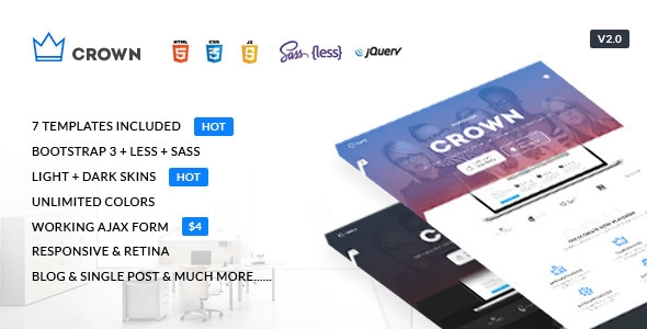Crown - Multipurpose Responsive Landing Page