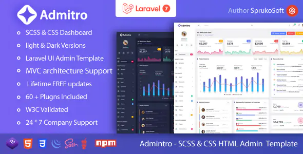 Admitro — шаблон администратора Laravel