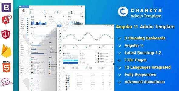 Angular 11 Bootstrap 4 Admin-Vorlage