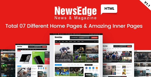 NwsEdge - Modèle HTML d'actualités et de magazines