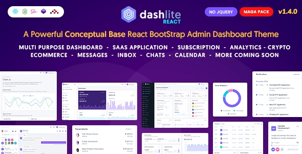 DashLite — шаблон панели администратора React