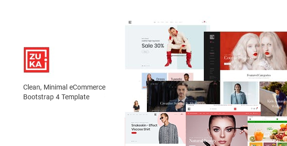 Modèle HTML de commerce électronique polyvalent - Zuka