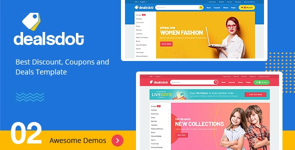 Dealsdot - Шаблон HTML5 со скидками, купонами и предложениями