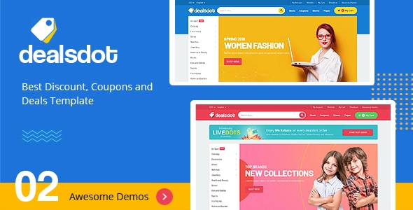 Dealsdot - نموذج خصم وكوبونات وصفقات HTML5