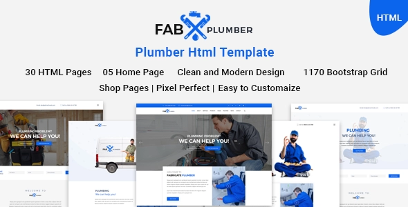 Fab Plumber | Plumber, Construction, Interior HTML5 Template
