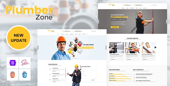 Klempnerzone - HTML-Vorlage für Sanitär, Reparatur und Bau
