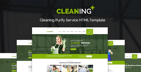 التنظيف - تنقية قالب موقع خدمة HTML