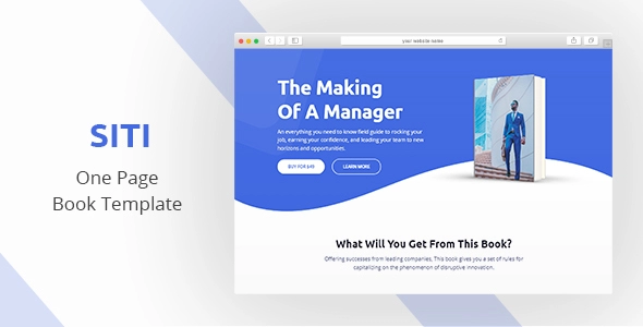 Siti - Book Landing Template