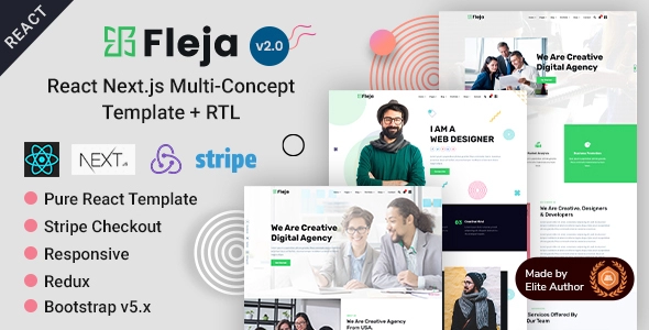 Fleja – React Next Multi-Concept Modern Responsive Template