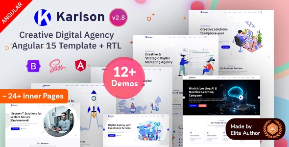 Karlson - Angular 15 Startup IT e modello di società di marketing SEO