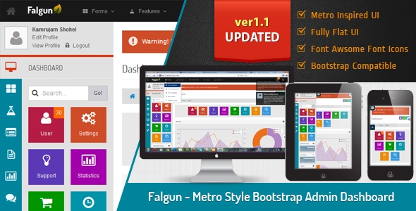 Falgun - Metro Style Bootstrap Admin Dashboard