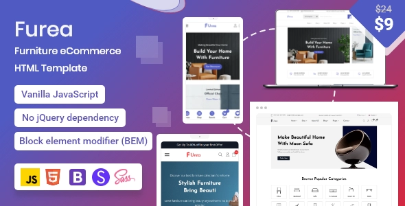 Furea - Modèle HTML de commerce électronique de meubles